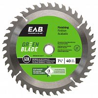7 1/4&quot; x 40 Teeth Finishing Green Blade   Saw Blade Recyclable Exchangeable
